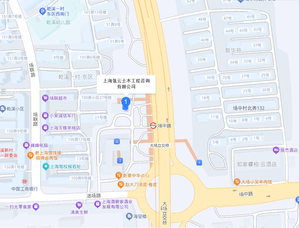上海瓴云土木工程咨询有限公司办公位置地图